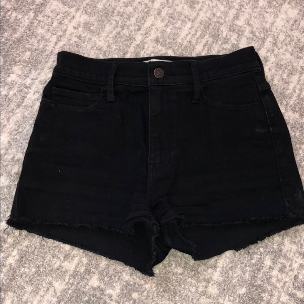ABERCROMBIE & FITCH WOMENS HIGH WAISTED JEAN SHORT